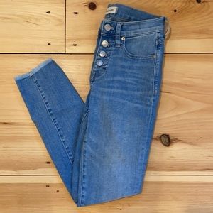 MADEWELL raw hem skinny jeans